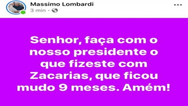 Padre do Acre pede a Deus por Bolsonaro: "Senhor, faça com o nosso presidente o que fizeste com Zacarias, que ficou mudo"