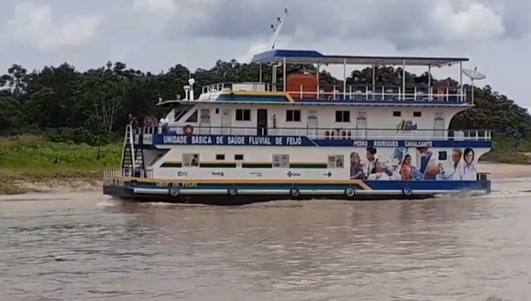 Feijó recebe Unidade de Saúde Fluvial que vai atender comunidades ribeirinhas