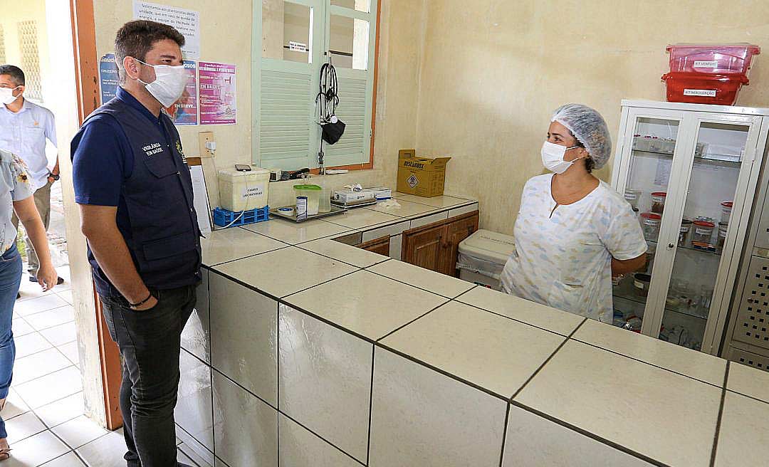 Gladson visita hospital referência para o coronavírus em Cruzeiro do Sul