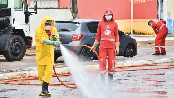 Prefeitura de Rio Branco intensifica higienização de espaços públicos