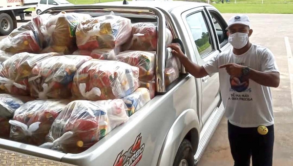 Projeto apoiado pelo TJAC realiza mais doações de cestas básicas durante pandemia