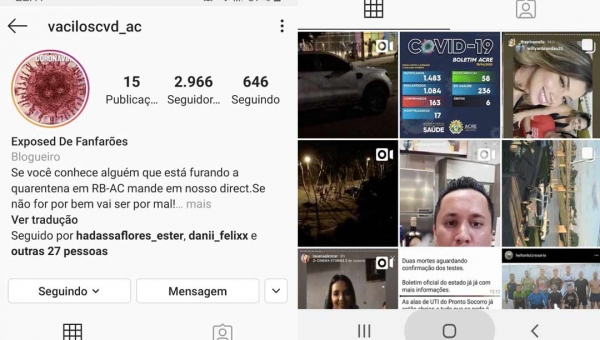 Internautas criam perfil para denunciar “vacilões da Covid” no Instagram