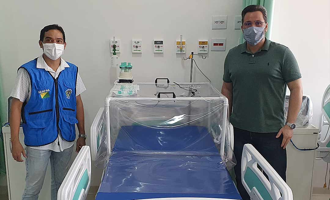 Alan Rick visita Into-Acre e conhece nova estrutura de atendimento a pacientes contaminados pelo Coronavírus