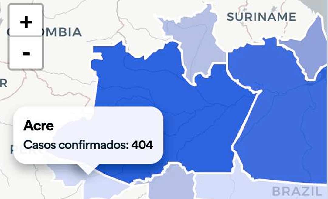 Acre registra 50 casos de covid-19 em 24 horas e mais uma morte, e números da doença saltam para 404