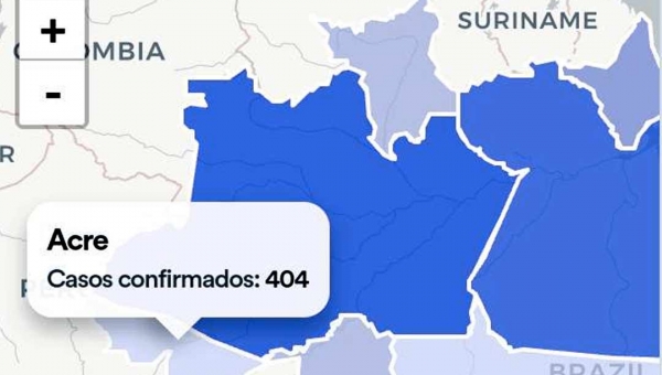 Acre registra 50 casos de covid-19 em 24 horas e mais uma morte, e números da doença saltam para 404