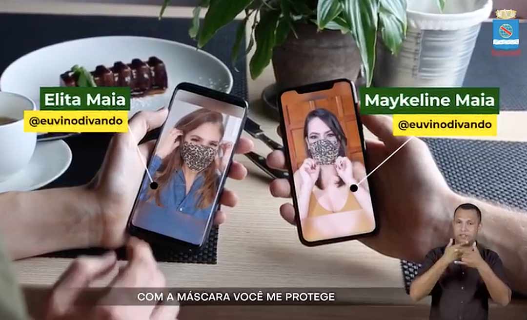 Influenciadores digitais aderem à campanha da Prefeitura para conscientizar população sobre o uso de máscara