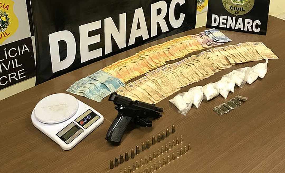 Polícia estoura boca de fumo e apreende drogas e munição no bairro Placas, em Rio Branco