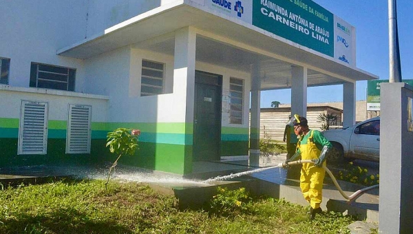 Governo do Acre realiza desinfecção nos municípios do Alto Acre