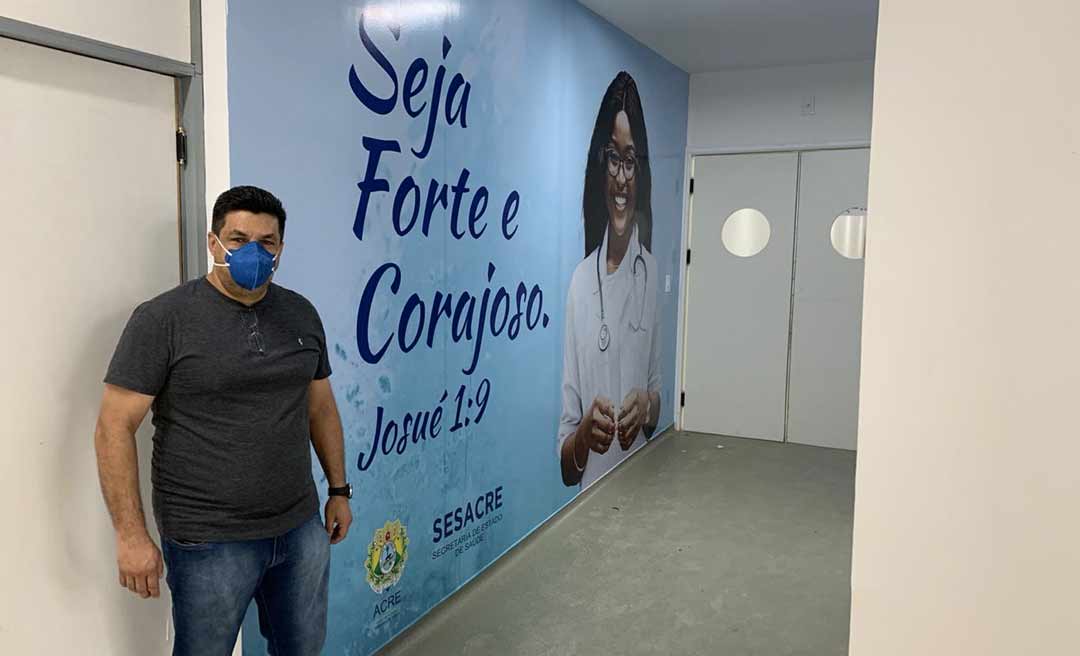 Em visita ao hospital de campanha, Manuel Marcos destaca instalações permanentes da unidade