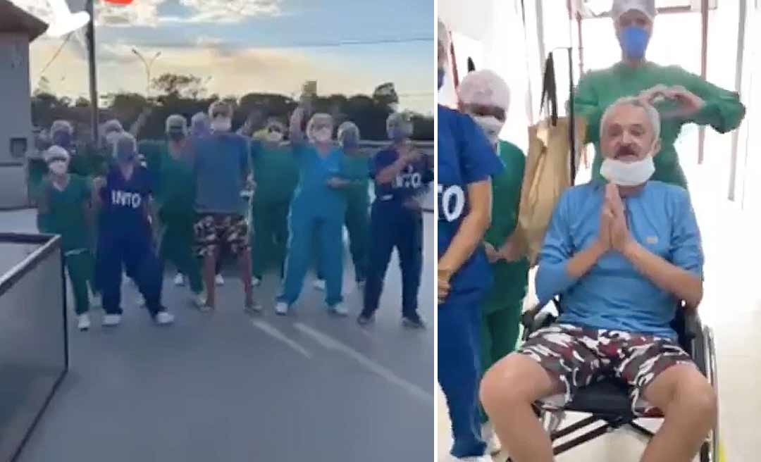 No Acre, homem curado de Covid-19 comemora alta com famosa dancinha do TikTok