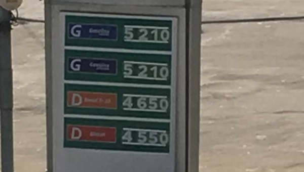 Aumento surpresa: Litro da gasolina comum chega a R$ 5,21 em Cruzeiro do Sul