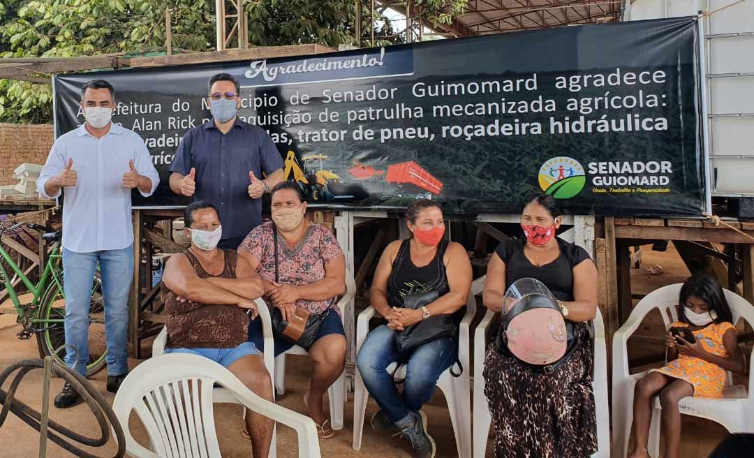 Deputado Alan Rick entrega patrulha mecanizada agrícola ao município de Senador Guiomard