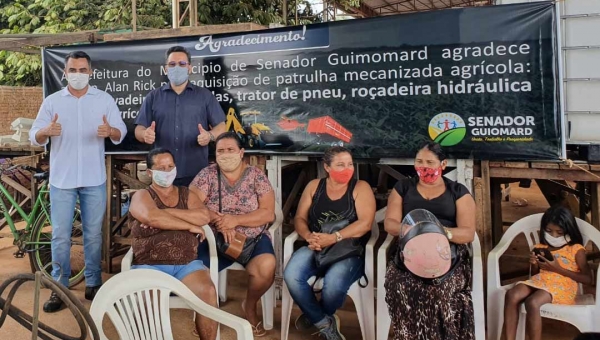 Deputado Alan Rick entrega patrulha mecanizada agrícola ao município de Senador Guiomard