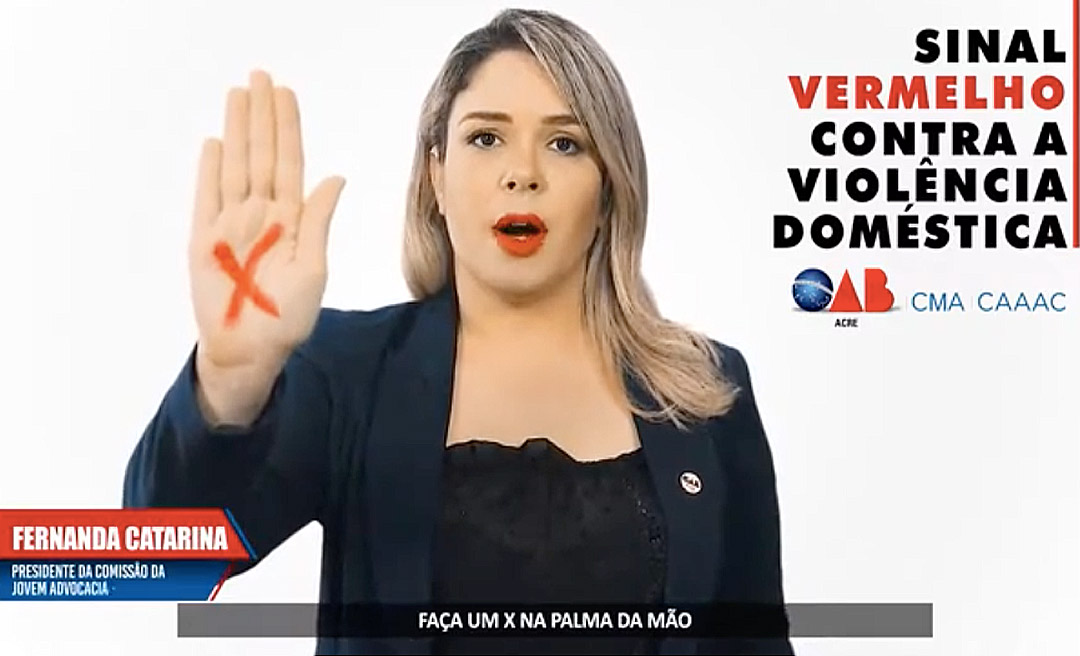 Contra violência, advocacia lança vídeo para reforçar campanha ‘Sinal Vermelho’