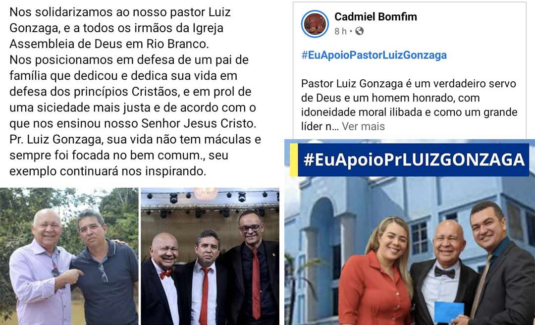 Pastores e membros da Assembleia de Deus se solidarizam a Luiz Gonzaga na rede após ação do MPF