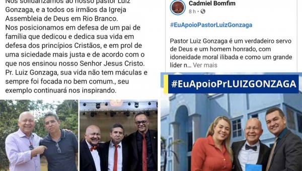 Pastores e membros da Assembleia de Deus se solidarizam a Luiz Gonzaga na rede após ação do MPF