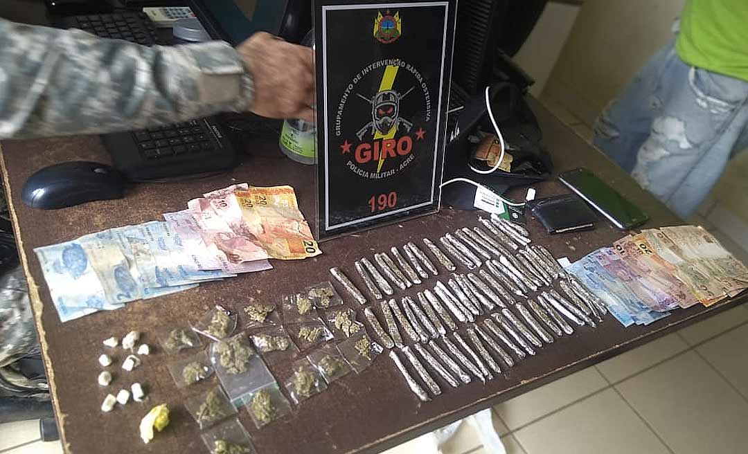 Polícia Militar prende três homens e uma mulher por tráfico de drogas