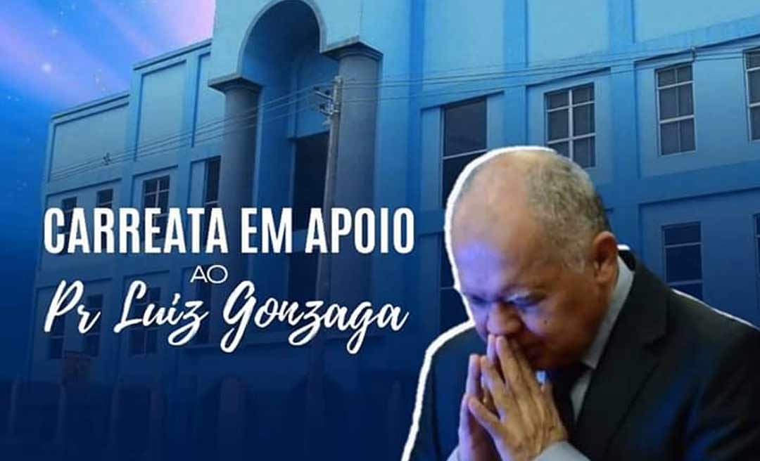 Fiéis fazem carreata neste domingo em apoio ao pastor Luiz Gonzaga, alvo de representação do MPF