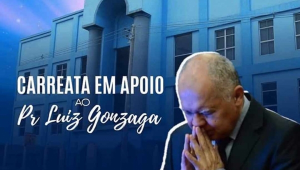 Fiéis fazem carreata neste domingo em apoio ao pastor Luiz Gonzaga, alvo de representação do MPF