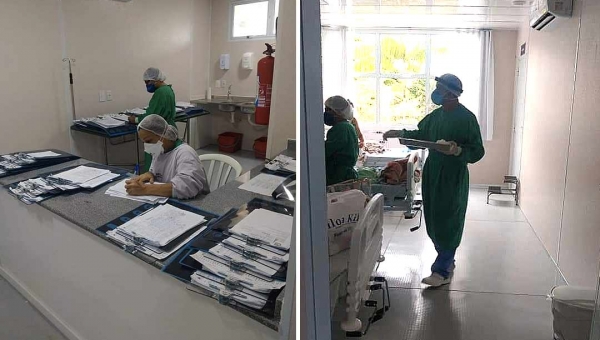 Em Cruzeiro, pacientes com Covid-19 são transferidos para o Hospital de Campanha