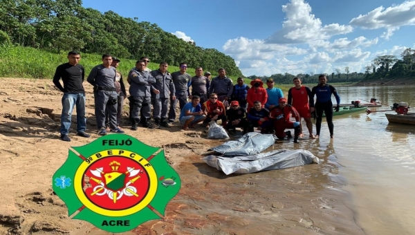 Corpos de policiais desaparecidos no Rio Envira no Amazonas são encontrados com auxílio de bombeiros do Acre