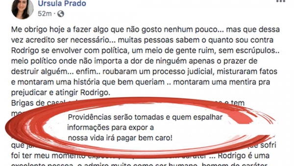 Após juiz conceder medida protetiva, esposa de Rodrigo Damasceno sai em defesa do marido: “brigas de casal existem”