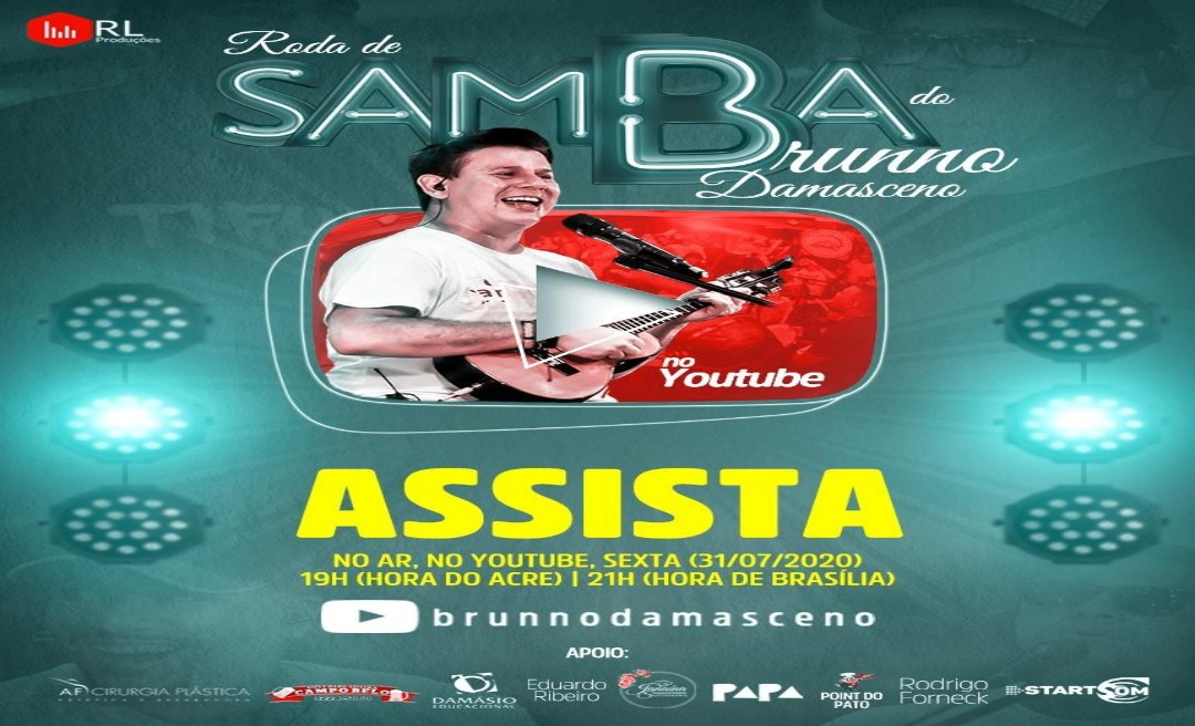 Brunno Damasceno lança o canal Roda de Samba no YouTube nesta sexta-feira