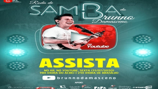 Brunno Damasceno lança o canal Roda de Samba no YouTube nesta sexta-feira