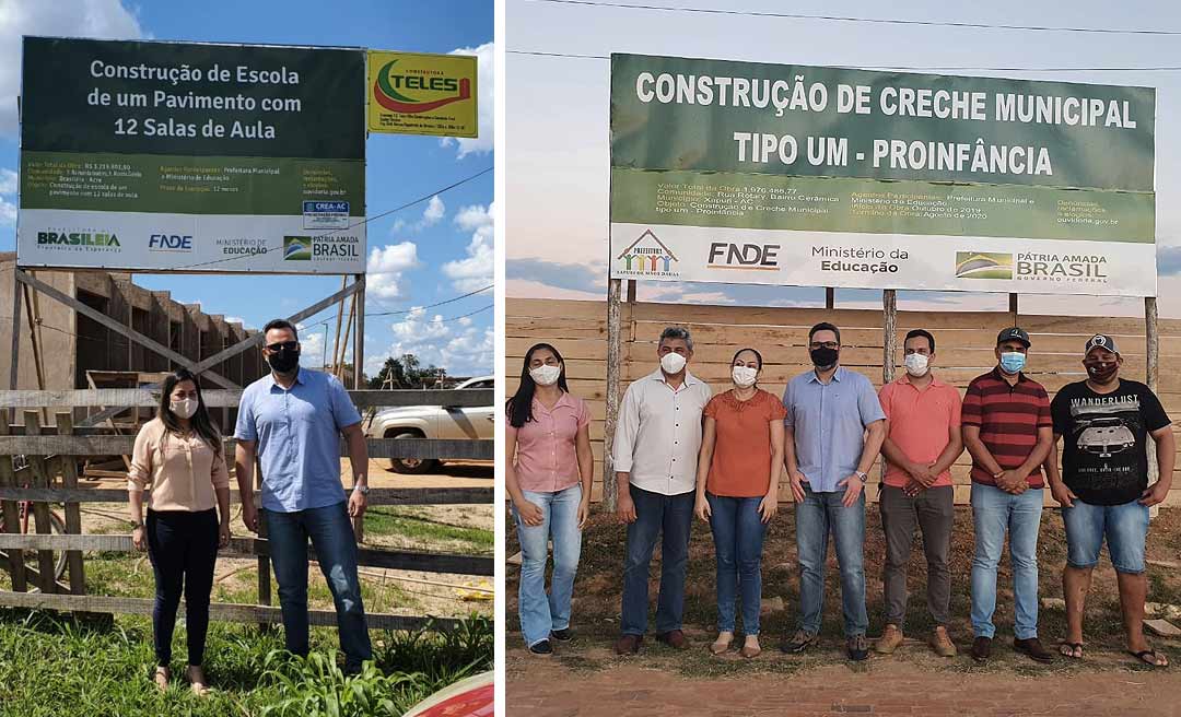 Deputado federal Alan Rick visita ações realizadas com recursos de suas emendas na região do Alto Acre