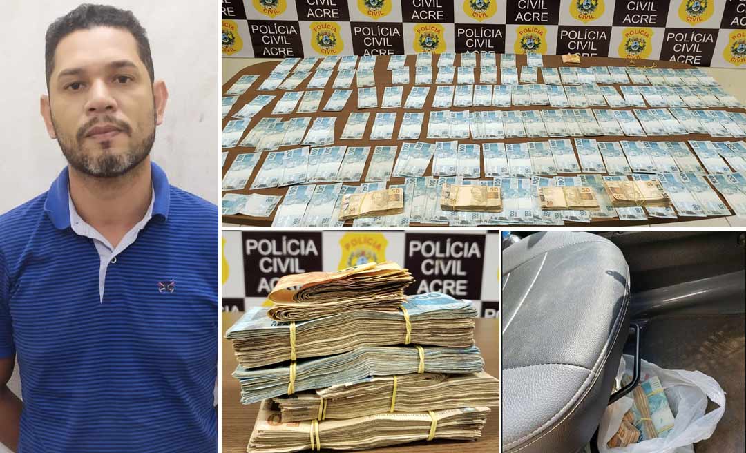 Agentes da DCORE prendem líder faccionado condenado por roubo e apreendem dinheiro e automóvel