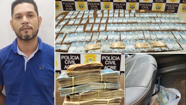 Agentes da DCORE prendem líder faccionado condenado por roubo e apreendem dinheiro e automóvel