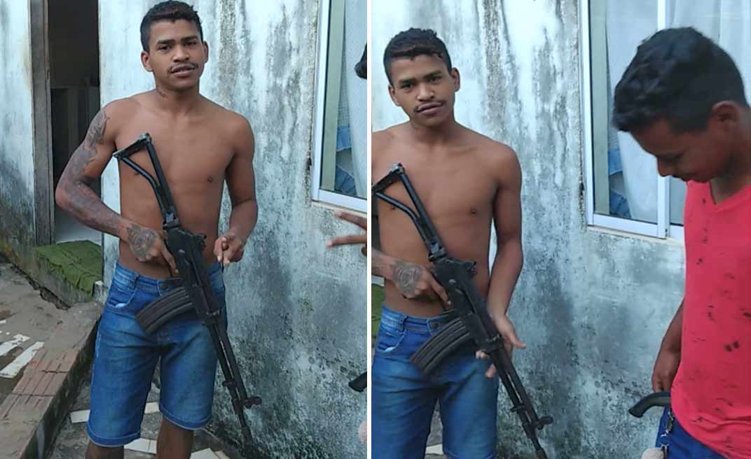 Polícia Civil prende homem que aparece com fuzil em vídeo nas redes sociais 