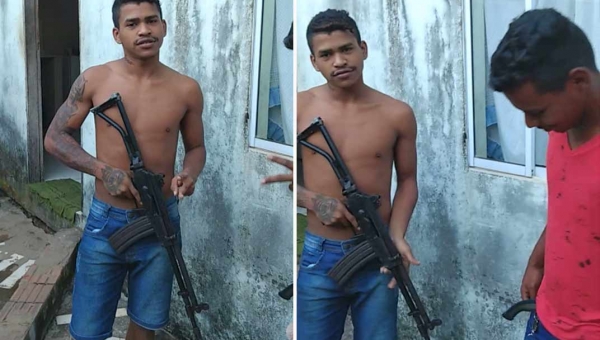 Polícia Civil prende homem que aparece com fuzil em vídeo nas redes sociais 