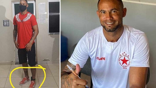 Goleiro Bruno alega que tornozeleira está causando lesão corporal e registra boletim