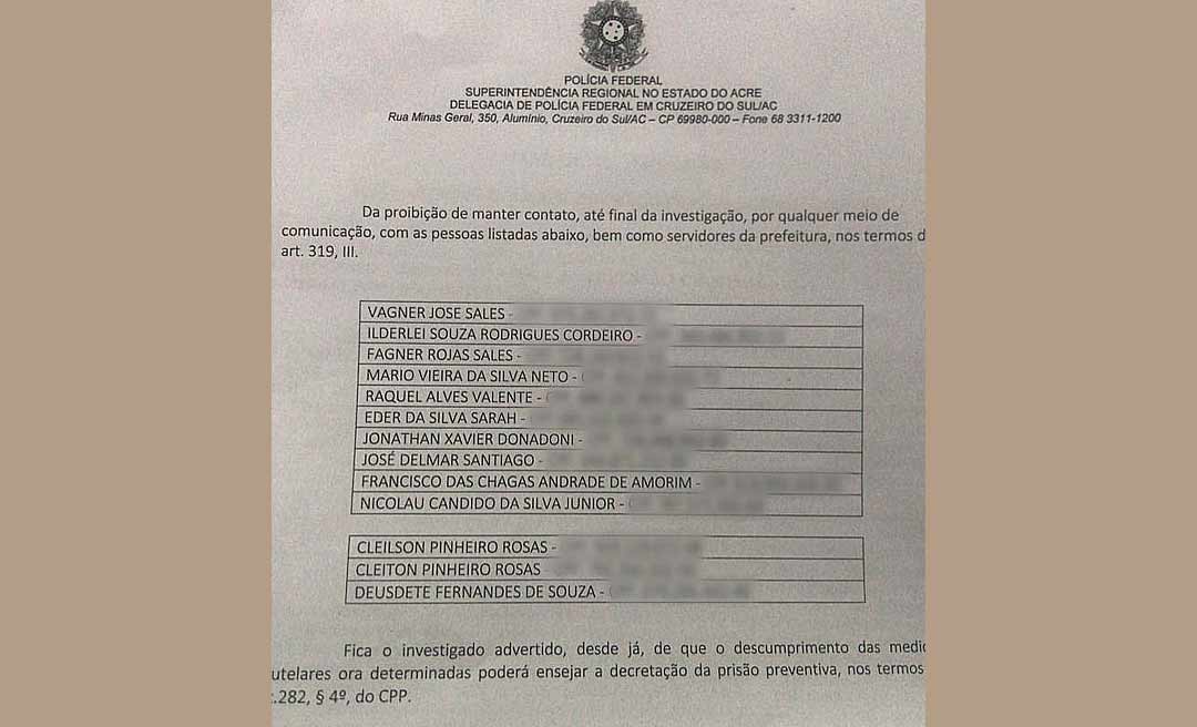 Justiça determina que investigados na Operação Acúleo não podem ter contato entre si