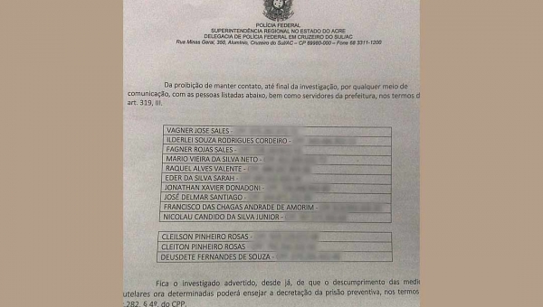 Justiça determina que investigados na Operação Acúleo não podem ter contato entre si