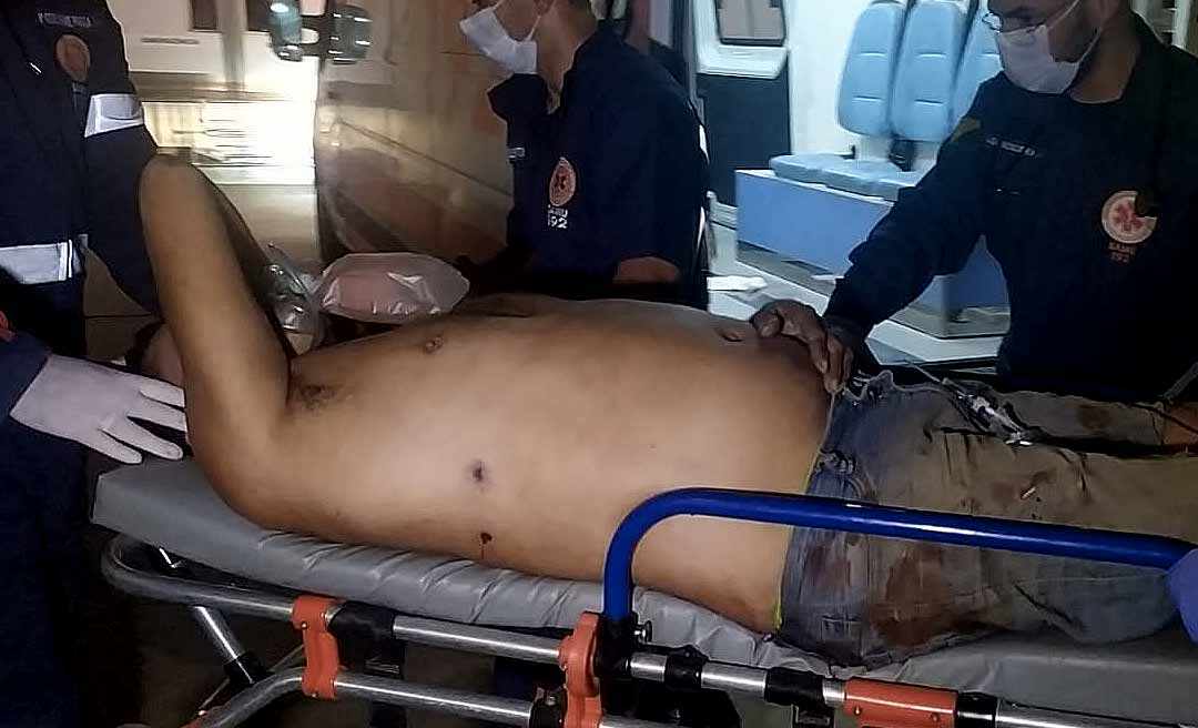 Colono é ferido nas costas com tiro de escopeta e vai parar no Pronto Socorro