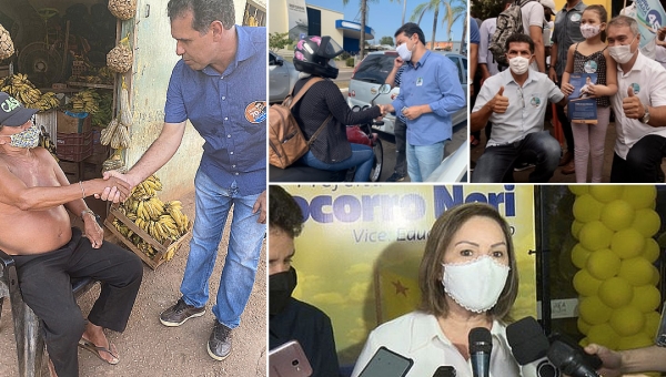 Jarbas visita Calçadão, Roberto e Minoru fazem caminhada e Socorro grava programa eleitoral