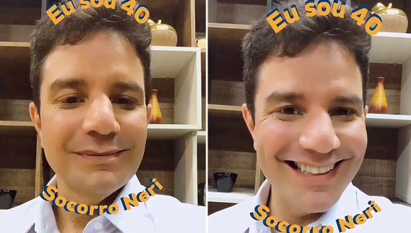 Gladson aparece em history e diz: "minha prefeita, eu sou 40, eu sou Socorro Neri"