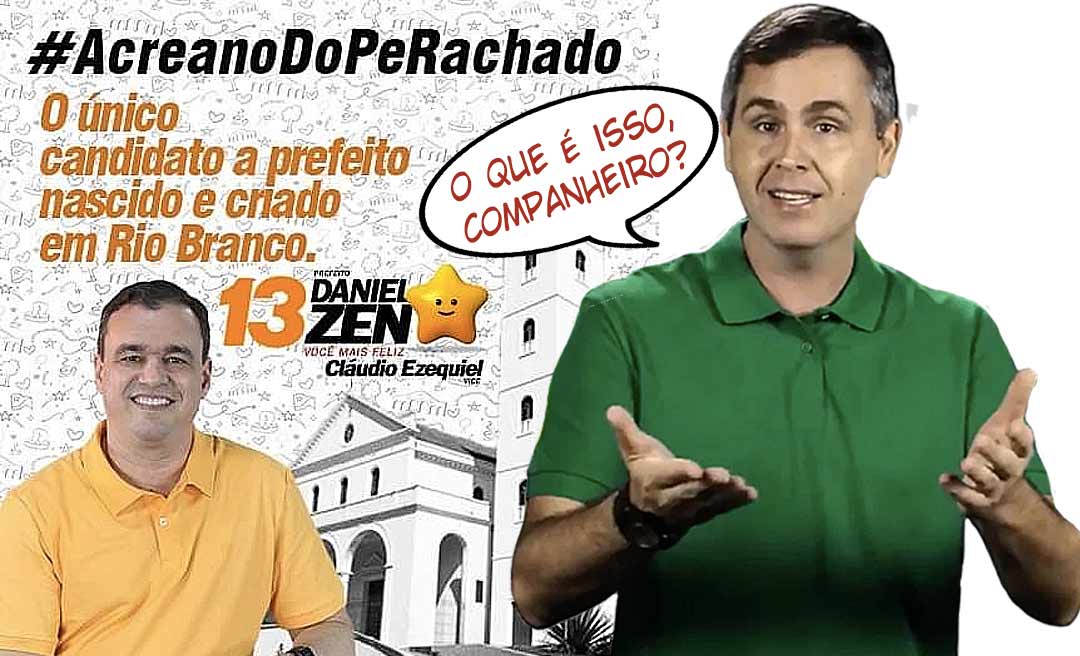 Card de Daniel Zen apela para o "voto em acreano" e petistas esquecem que Marcus Alexandre foi chamado de forasteiro