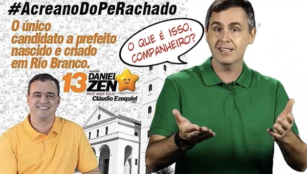 Card de Daniel Zen apela para o "voto em acreano" e petistas esquecem que Marcus Alexandre foi chamado de forasteiro