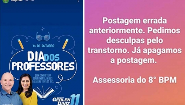 Instagram da Polícia Militar de Sena Madureira faz campanha para Gehlen Diniz e Toinha Vieira