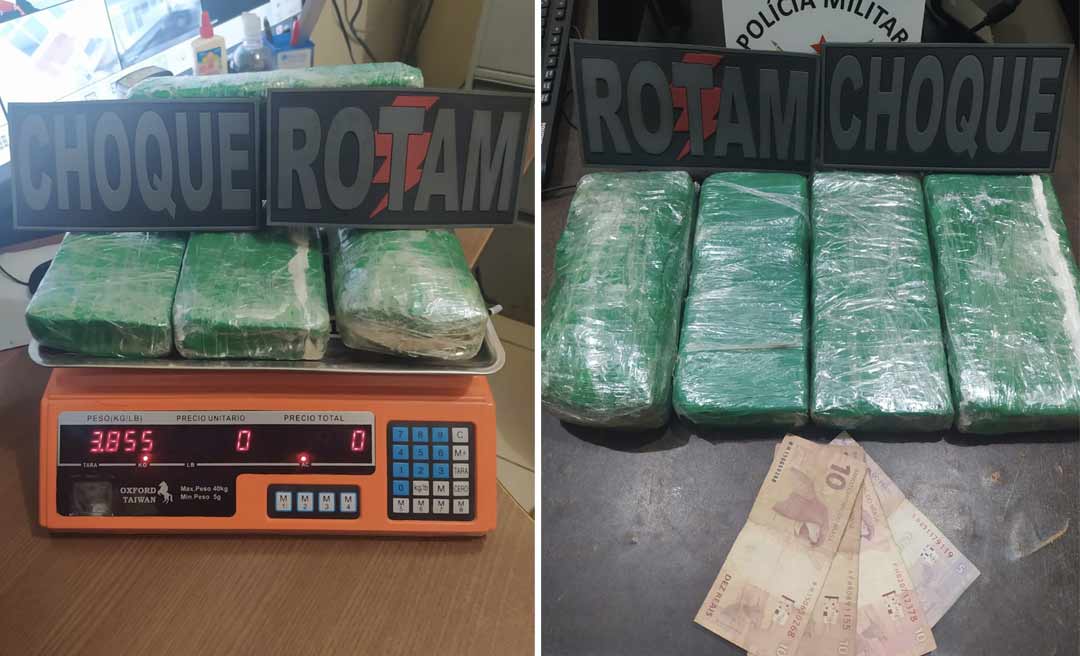 PM apreende quase 4 kg de drogas em abordagem no 2º Distrito de Rio Branco