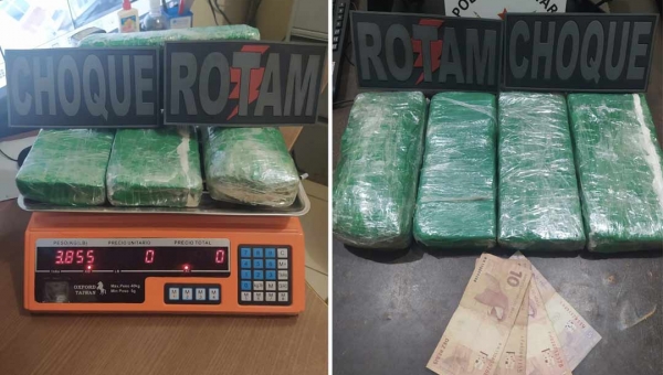 PM apreende quase 4 kg de drogas em abordagem no 2º Distrito de Rio Branco