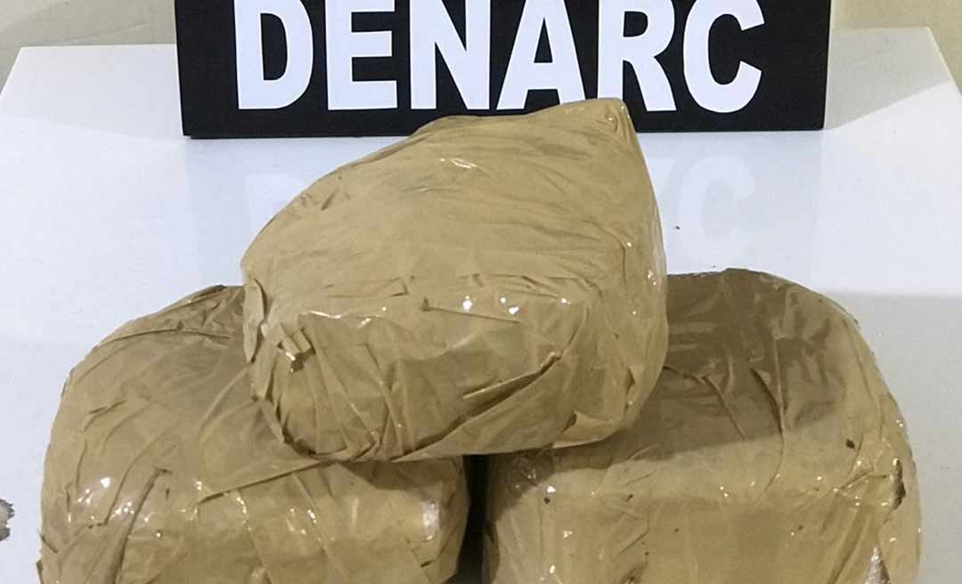 Polícia Civil do Acre apreende três quilos de cocaína refinada e prende um em flagrante