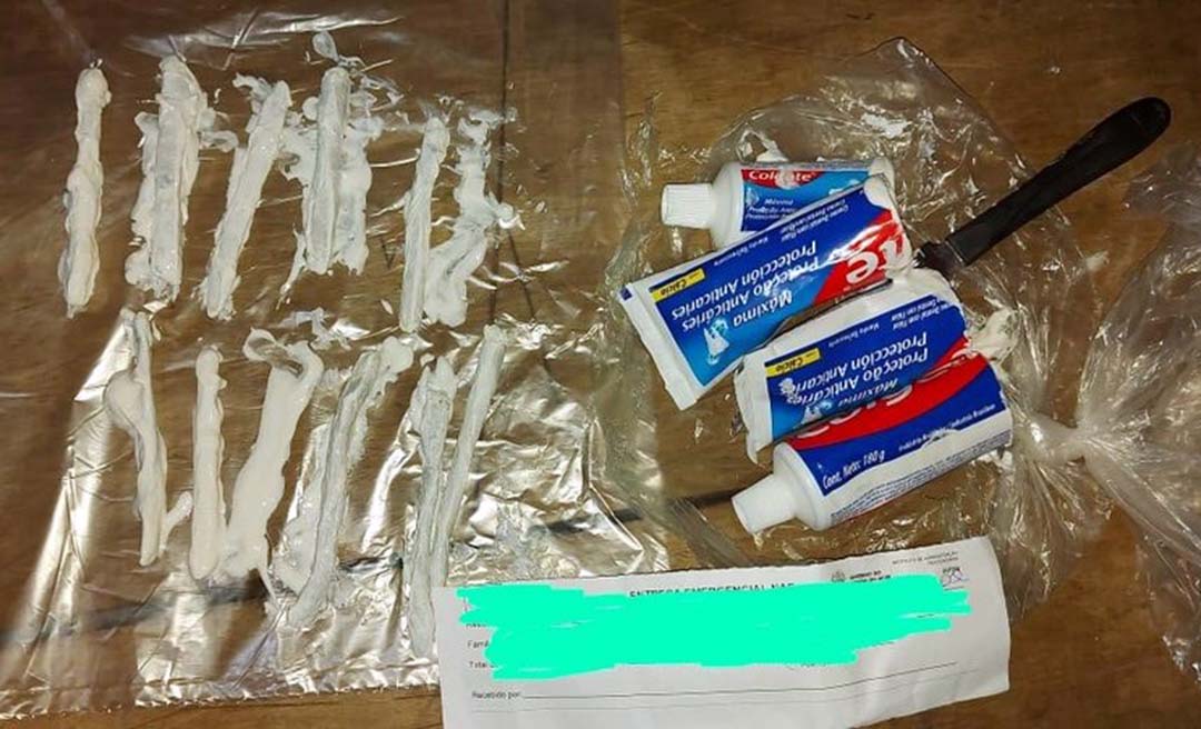 Policiais penais encontram cocaína camuflada dentro de tubos de creme dental no Francisco D’Oliveira Conde