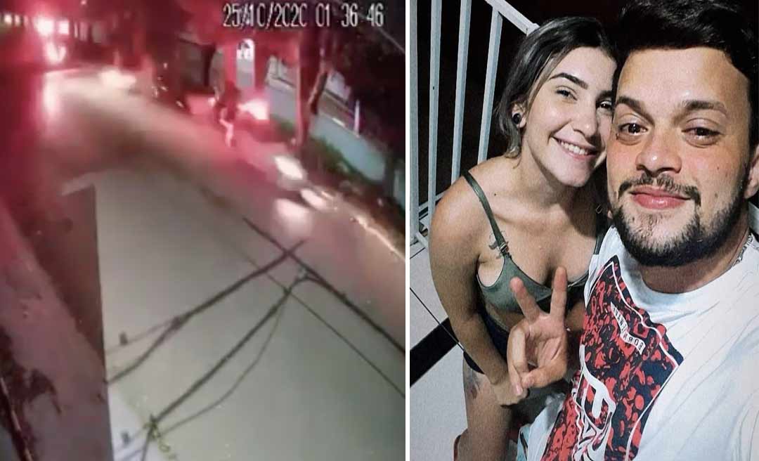 Vídeo mostra o momento do acidente que matou os acreanos Samuel Miranda e Beatriz Aguiar durante perseguição policial em Porto Velho