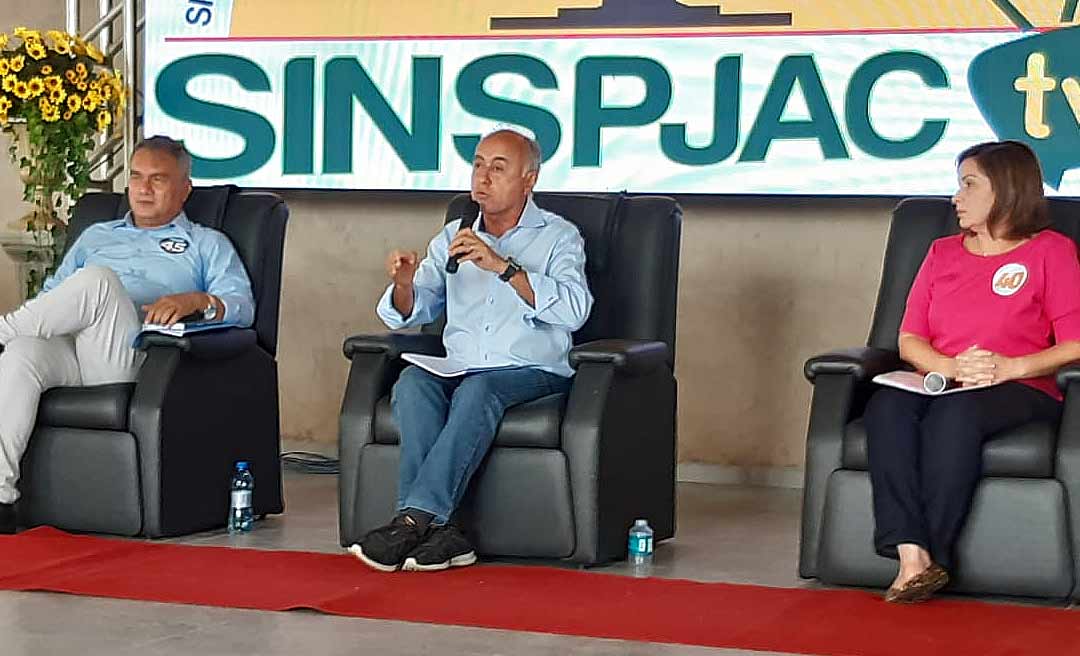 Durante debate do Sinspjac, Bocalom garante remunicipalização do saneamento básico e água nas torneiras