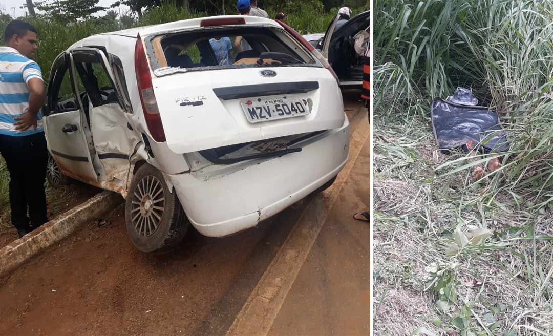 Duas pessoas morrem em acidente na estrada de Boca do Acre neste domingo