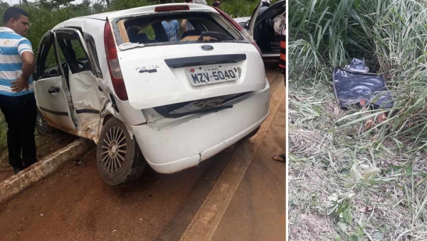 Duas pessoas morrem em acidente na estrada de Boca do Acre neste domingo